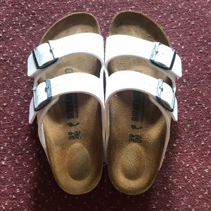 White Arizona Birkenstocks